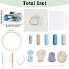 DIY Coaster Punch Needle Embroidery Starter Kits for Beginners DIY-WH20095-003D-2