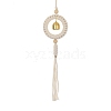 Handmade Cotton Cord Ring Hanging Ornaments HJEW-TA00307-1