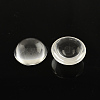 Transparent Half Round Glass Cabochons X-GGLA-R027-20mm-1