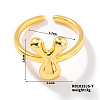 Fashionable Letter Brass Open Cuff for Women UR6840-25-1