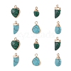 12Pcs 6 Style Synthetic Malachite & Turquoise Pendants G-LS0002-20-2