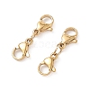 304 Stainless Steel Double Lobster Claw Clasps STAS-E163-57G-F-1