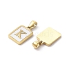 Ion Plating(IP) 304 Stainless Steel Pave Shell Pendants X-STAS-G327-01G-K-2