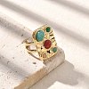 Natural Carnelian & Jade Finger Rings STAS-Z112-03G-2