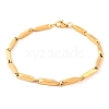 304 Stainless Steel Rectangle Link Bracelets for Women BJEW-G711-10G-1