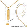 304 Stainless Steel Rectangle with Tree of Life Pendant Urn Ashes Necklaces NJEW-WH0036-030G-2