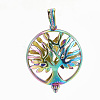 Plated Alloy Locket Pendants PALLOY-S114-09-1