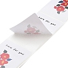 200Pcs Rectangle with Flower Here for You Theme Paper Self-Adhesive Stickers AJEW-S084-02F-3