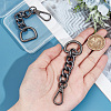 Unicraftale 2Pcs Aluminum & Iron & Zinc Alloy Oval Link Purse Strap Extenders FIND-UN0003-19B-5