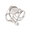 304 Stainless Steel Cuff Ring Components SA-CBA76C4-02P-02-1