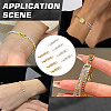 8Pcs 4 Styles Brass Micro Pave Clear Cubic Zirconia Fold Over Clasps KK-AR0004-76-5