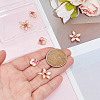 6Pcs 2 Styles Brass Enamel Charms KK-BBC0028-32-3