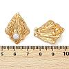 304 Stainless Steel ABS Plastic Pearl Stud Earrings LS-STAS-D368-01B-G-5
