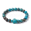 Summer Beach Turtle Dyed Synthetic Turquoise & Round Ocean Jasper Beaded Stretch Bracelets for Women BJEW-JB10937-01-1