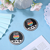 Flat Round Aluminum Car Decorative Stickers DIY-WH0504-30A-4