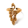 Alloy Peacock Cuff Ring Settings for Rhinestone RJEW-WH0001-21G-1