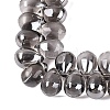 Electroplate Baking Paint Transparent Glass Beads Strands GL-N005-02A-C01-4