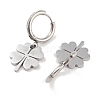 Clover 304 Stainless Steel Dangle Earrings EJEW-L283-080P-2