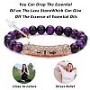 2Pcs 2 Style Dyed & Heated Natural Tiger Eye & Gemstone Stretch Bracelets Set BJEW-SW00091-3