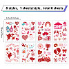 8 Sheets 8 Styles PVC Waterproof Wall Stickers DIY-WH0345-188-2