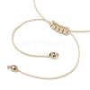Thanksgiving Day Glass Beaded Braided Link Charm Bracelets BJEW-JB12560-5