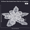 3D Flower Glass Beaded Gauze Cloth Sew on Appliques PATC-WH0008-93A-2