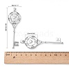 Tibetan Style Alloy Key Pendant Cabochon Bezel Settings LS-PALLOY-J494-51AS-3