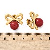 304 Stainless Steel Enamel Stud Earrings EJEW-G423-10G-02-5