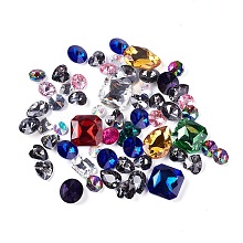 Glass Rhinestone Cabochons/Pendants/Links GLAA-XCP0012-01