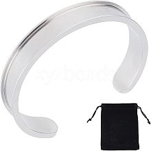 Unicraftale Stainless Steel Grooved Bangles STAS-UN0038-75A