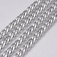 304 Stainless Steel Cuban Link Chains CHS-G005-B-04P