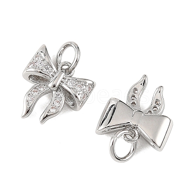 SHEGRACE Brass Micro Pave Clear Cubic Zirconia Charms XGRQ4N997-736P-1