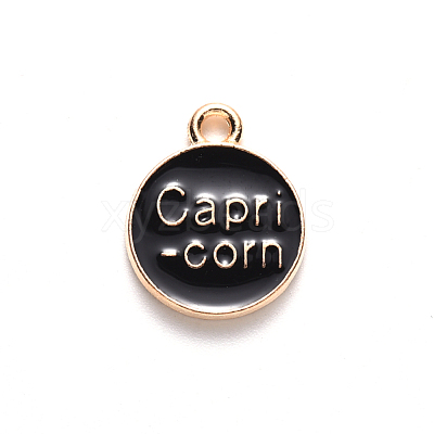Alloy Enamel Pendants X-ENAM-S124-01B-08E-1