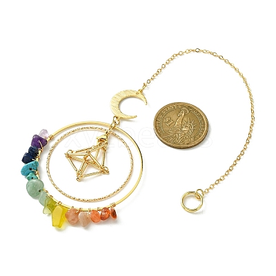 Brass Linking Rings Suncatchers HJEW-TA00093-1