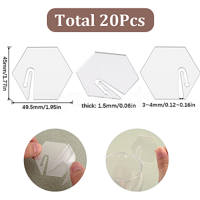 Acrylic Mirror Wine Glass Charms AJEW-SC0002-53C-03-1