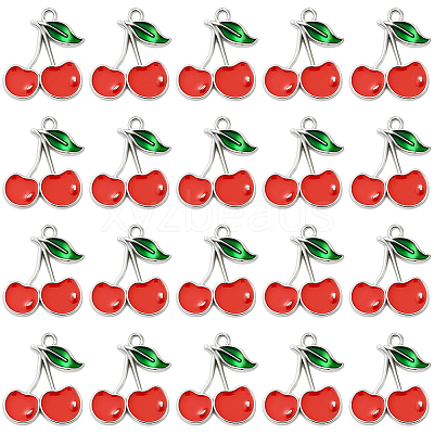 60Pcs Alloy Enamel Pendants FIND-SC0017-33P-1