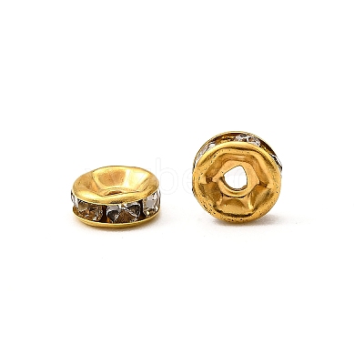 Iron Crystal Rhinestone Spacer Beads RB-A009-6MM-G-1