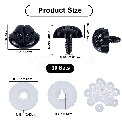 Plastic Safety Noses DIY-WH0488-34B-1