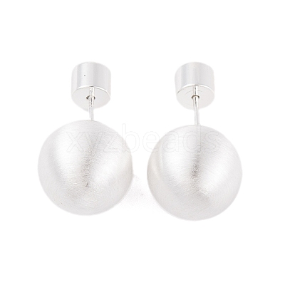 Round Ball Drawbench Brass Ear False Plugs for Women LS-EJEW-G391-24C-S-1