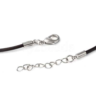 Leather Cord Necklace Making NJEW-A280-2.0mm-02-1