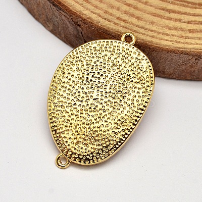 Faceted Nuggets Brass Glass Links connectors KK-L137-13A-NR-1