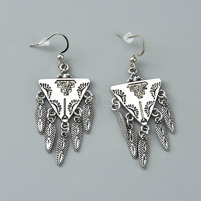 Bohemia Alloy Geometric Dangle Earrings for Women EJEW-WH0004-48C-1