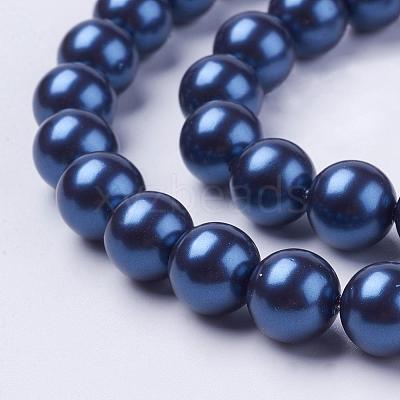 Shell Pearl Beads Strands BSHE-L035-8mm-I08-1