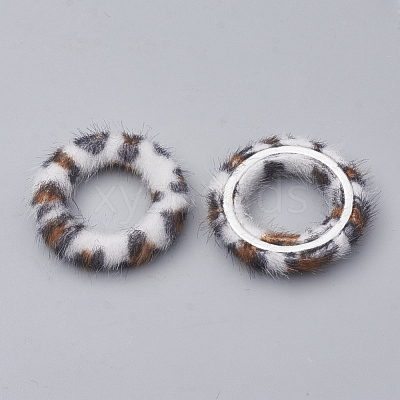 Faux Mink Fur Covered Linking Rings X-WOVE-N009-08J-1