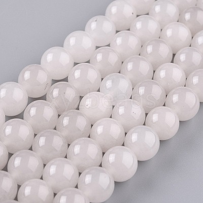 Natural White Jade Beads G-J390-C03-28-1