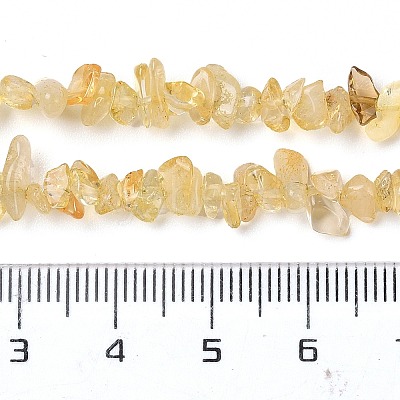 Heated Natural Citrine Chip Beads Strands G-D093-A03-1