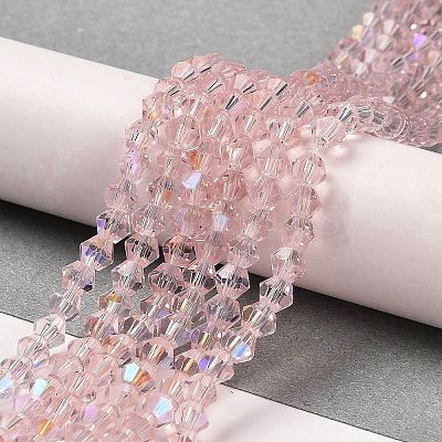 Transparent Electroplate Glass Beads Strands LS-GLAA-F029-4mm-D26-1