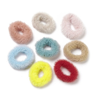 Faux Mink Fur Elastic Hair Ties OHAR-G015-20-1