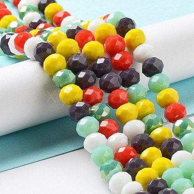 Glass Beads Strands EGLA-A034-M8mm-43-1