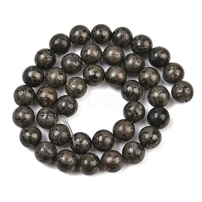 Natural Pyrite Beads Strands G-P303-01-8mm-16-1